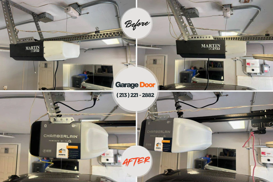 Before and after: garage door repair Billings, MT